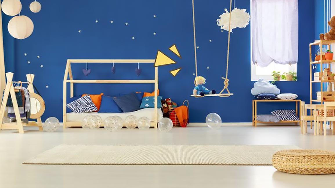 Kamar Anak Laki-Laki Warna Cat biru muda