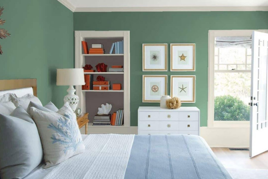 warna kamar perempuan Hijau Mint