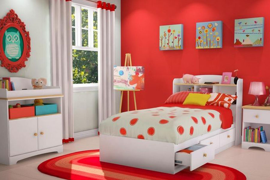 warna kamar perempuan Merah Mawar