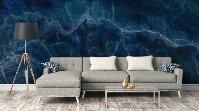 Coba Pakai Wallpaper Abstrak Biru