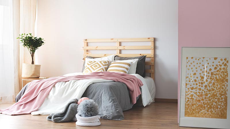 Kamar Aesthetic dengan Warna Pink Putih keren