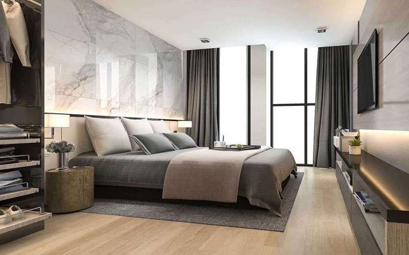 Kamar Tidur mewah Dinding Keramik
