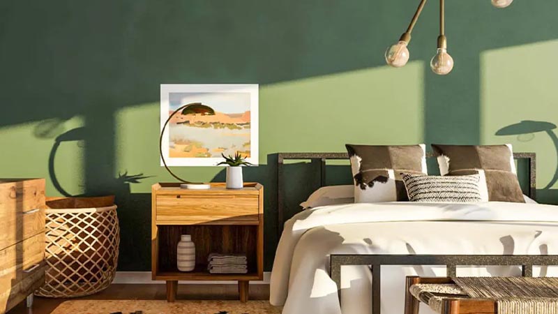 Kamar Tidur warna Earth Tone