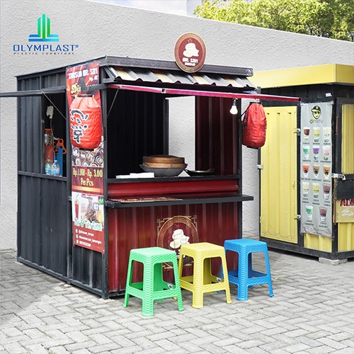 Kursi Bakso Plastik minimalis Square Stool