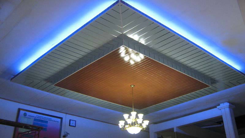 Plafon ruang tamu ukuran 3x3 PVC Mewah