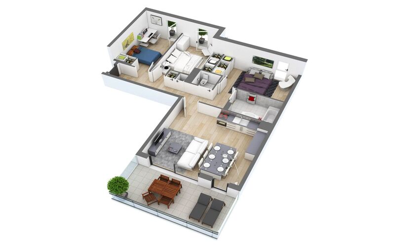 Rumah 3 Kamar Leter L