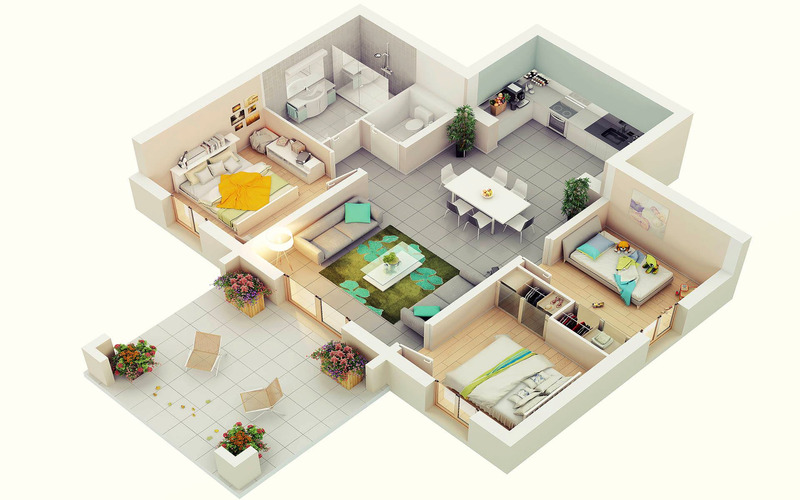 Rumah 3 Kamar dengan Teras Luas