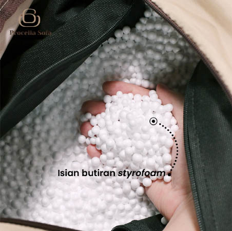 bean bag isi Styrofoam penuh procella