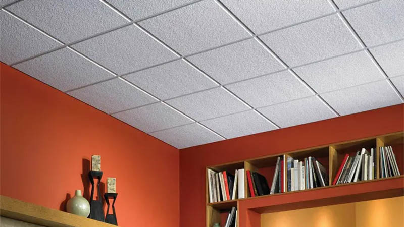 gambar Plafon Gypsum Tile untuk ruang tamu