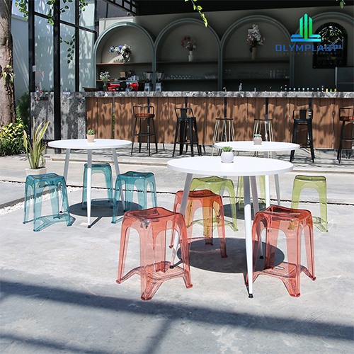 kursi plastik minimalis Crystal Stool