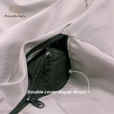 lapisan bean bag procella yang mudah di cuci dan dilepas