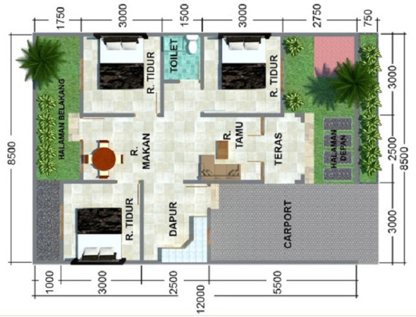 Minimalis Dan Carport Besar