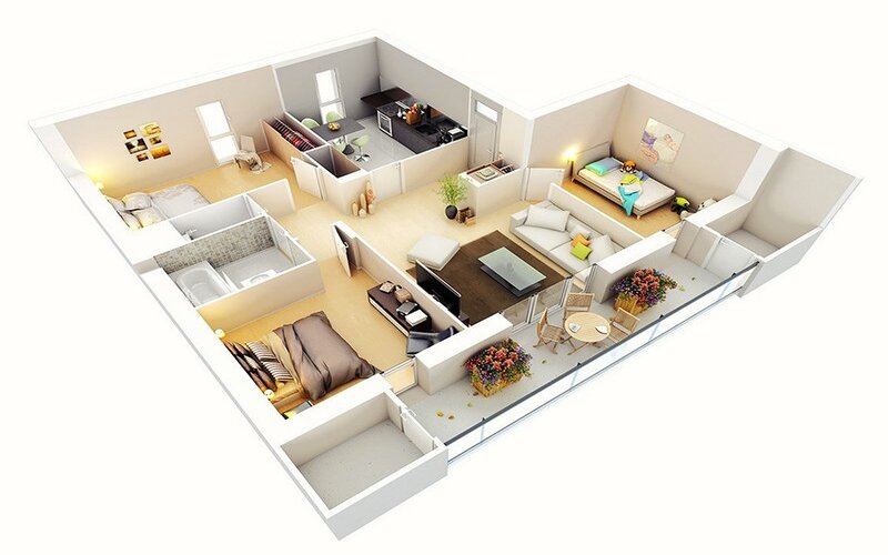 Rumah Teras Depan dengan 3 kamar tidur