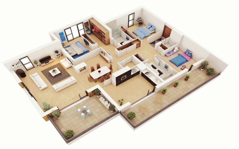 Rumah Teras Samping 3 kamar tidur