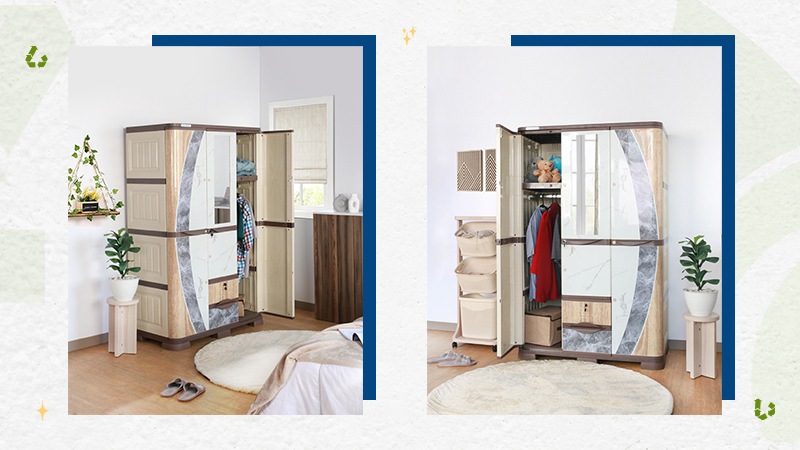 lemari pakaian 2 pintu ramah lingkugan olymplast