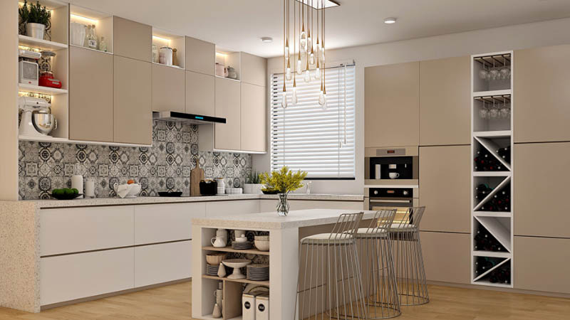 warna cream bagus untuk dapur