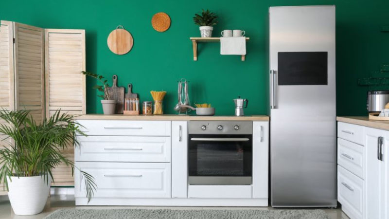 warna hijau untuk dapur yang bagus
