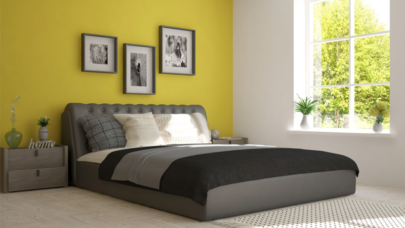 Cat Kamar Tidur 2 Warna Kuning Putih