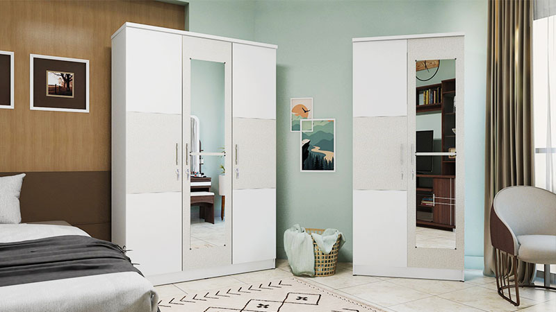 Lemari Pakaian 2 Pintu Minimalis LP Hessian