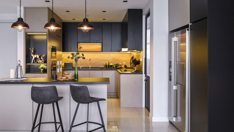 Mini Dapur Monokrom Elegan