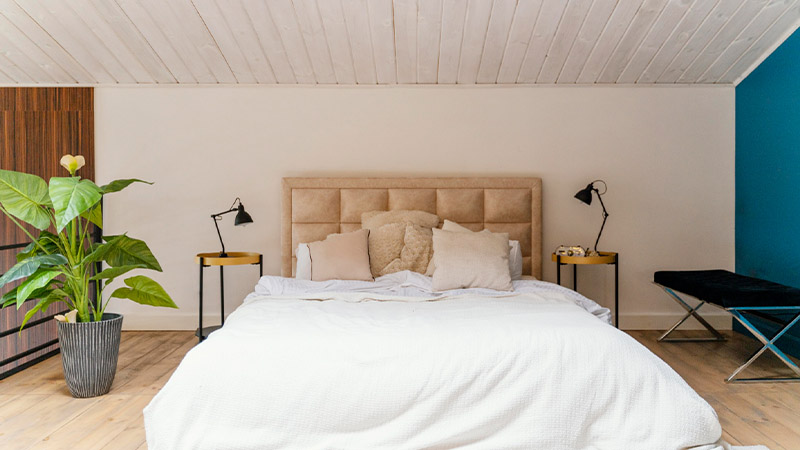 Desain Kamar Tidur Tema Japandi dengan Palet Warna