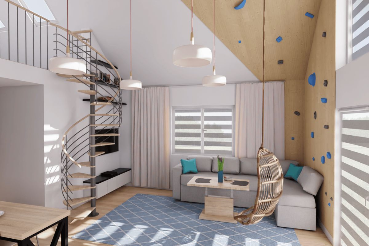 Desain Ruang Keluarga Mezzanine