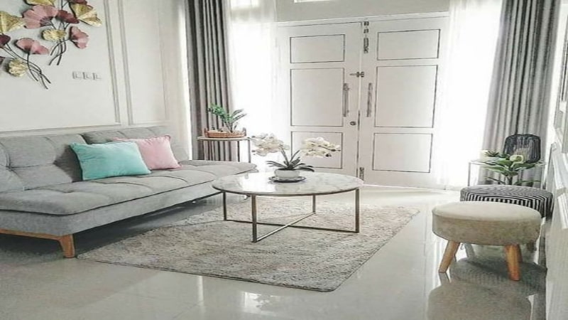 Desain Ruang Tamu Minimalis Artsy dan Tampak Bersih