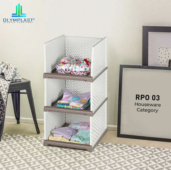 Furniture Kamar Tidur Rak Pakaian Terbuka