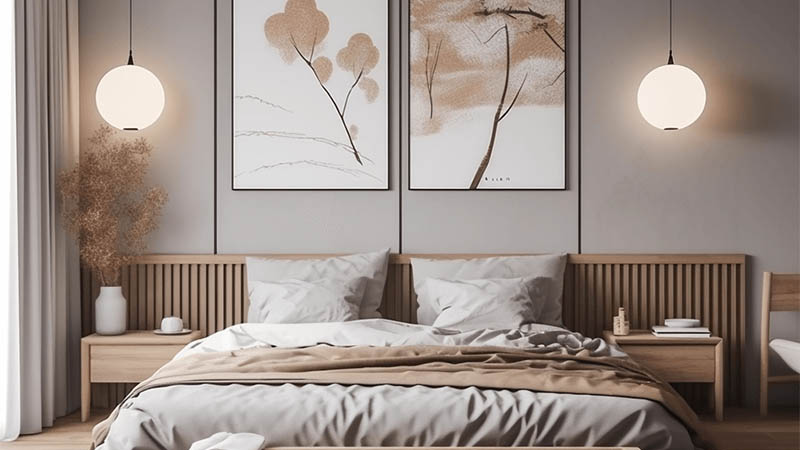 Kamar Tidur Mewah Modern Minimalis Desain Japandi | Gambar: Home-designing.com