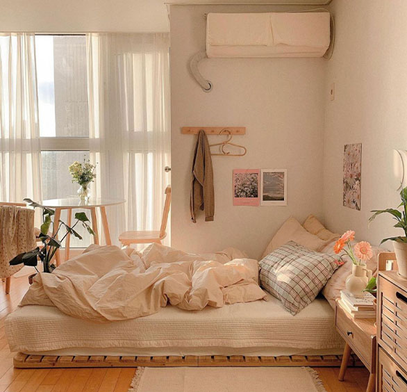 Kamar Estetik Menggunakan Day Curtains