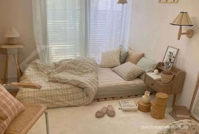 Desain Kamar Tidur Minimalis Ukuran 3x3 Interior Minimalis Lesehan | Gambar: Momsmoney.kontan.co.id