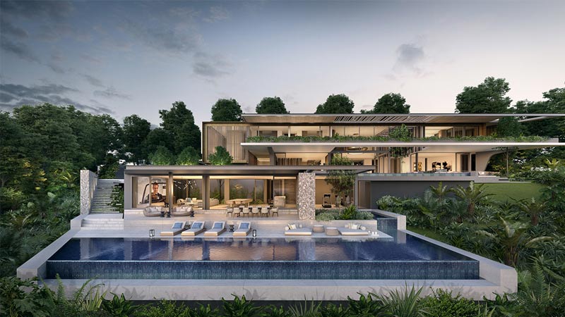 Desain Rumah Besar Mewah dengan Sofa Santai