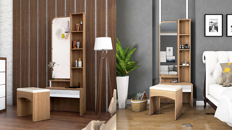 Meja Rias Olympic Motif Kayu MR Latte