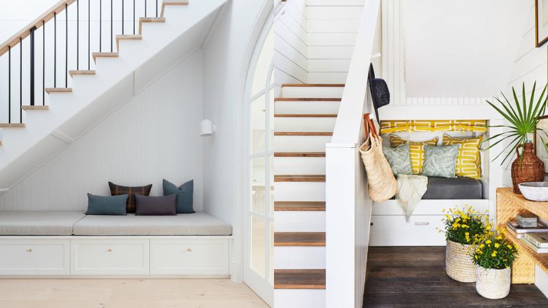 Ruangan Bawah Tangga untuk Tempat Nongkrong Built-In Lounge