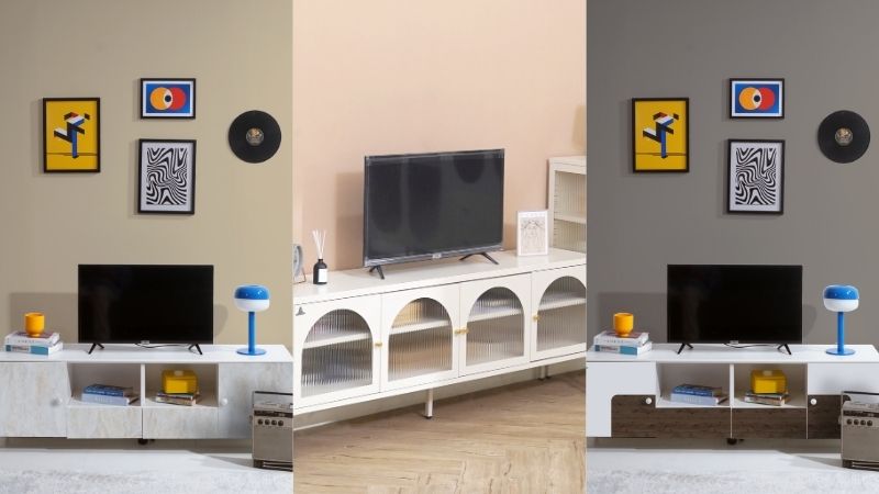 Rak TV Besi untuk Ruang Keluarga yang Modern