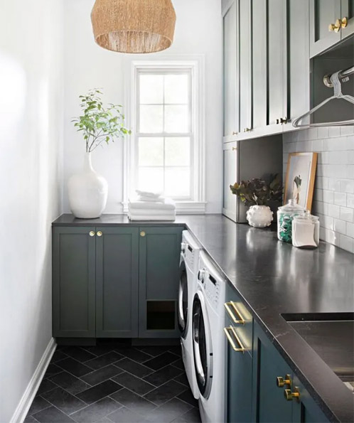 Ruang Laundry Minimalis Sempit L Shape