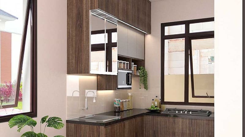 Kitchen Set Kekinian Unsur Kayu