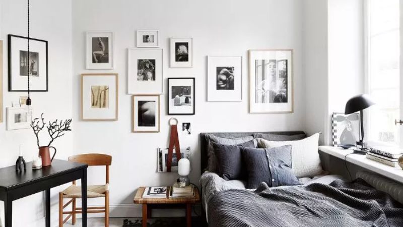 Dekorasi kamar estetik dengan Pigura Lukisan Artistik