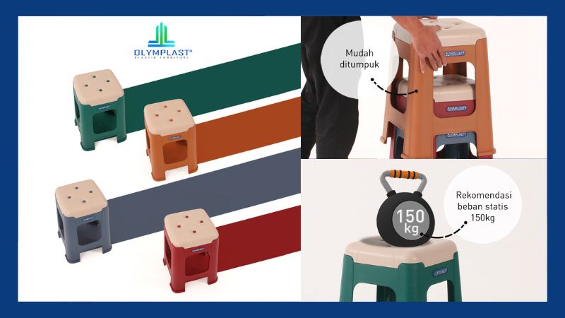 Kursi Plastik Olymplast Knitting Stool
