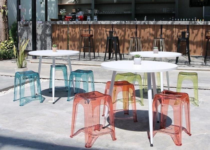 Percantik Mini Bar Dapur dengan Crystal Stool Olymplast