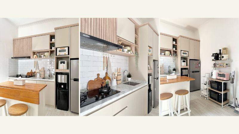 Gunakan Meja Kabinet sebagai Mini Bar/Island untuk Dapur Sederhana di Kampung
