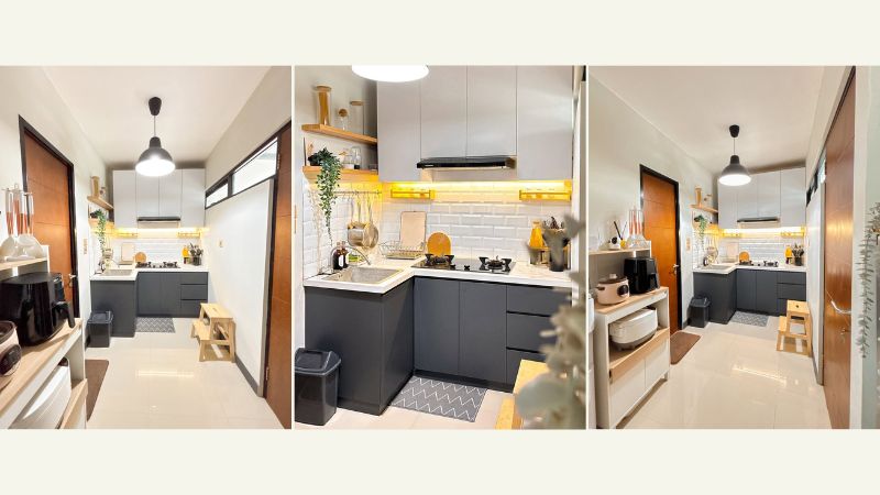 Gunakan Kabinet Atas Berukuran Besar untuk Dapur Sederhana di Kampung