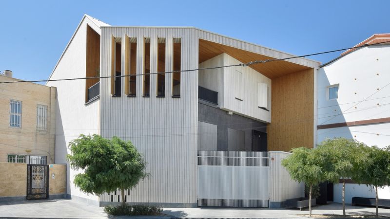 Desain Rumah Minimalis Putih Geometris