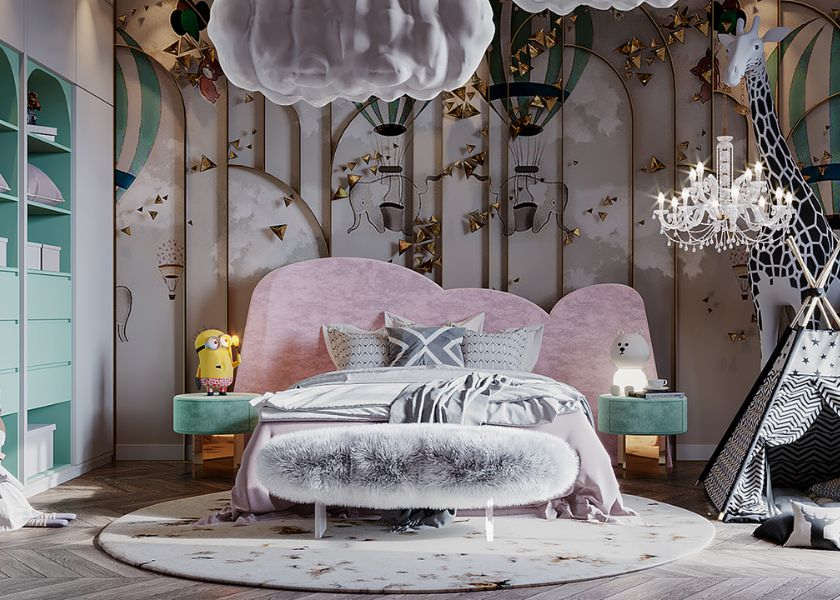 Kamar Mewah Anak Pink Fantasi