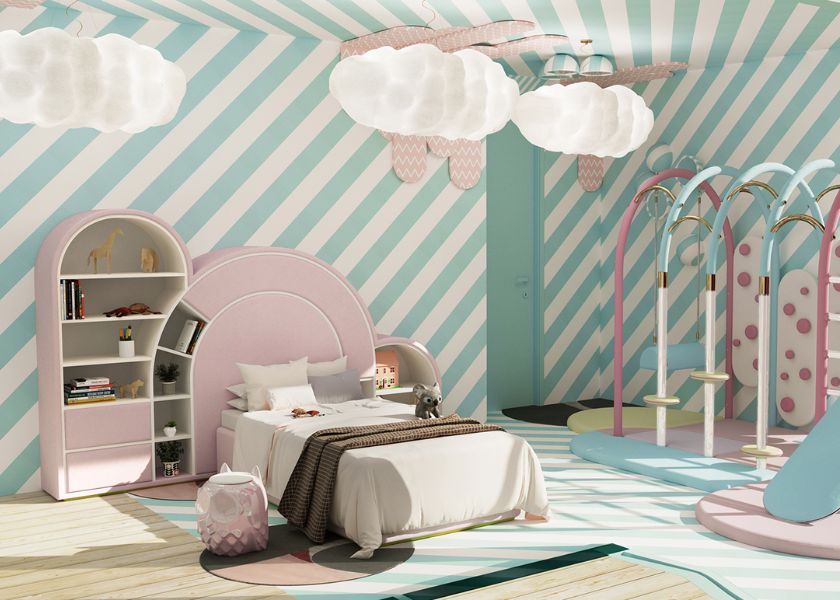 Kamar Mewah Anak dengan Tema Manis Colorful