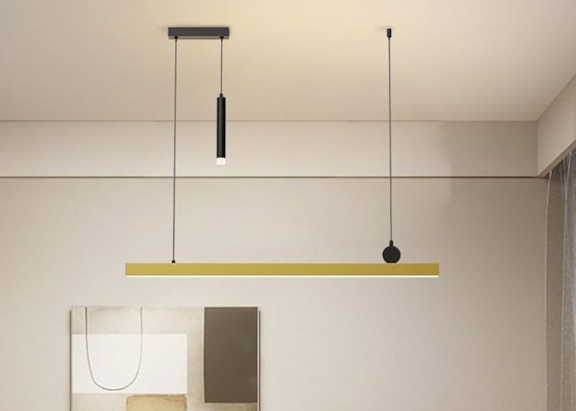 Lampu Gantung Chandelier Ramping Modern di Ruang Tamu