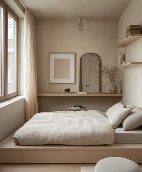 Kamar Tidur Minimalis 2x3 dengan Pencahayaan Alami