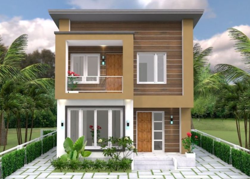 Rumah Minimalis 2 Lantai dengan Atap Datar