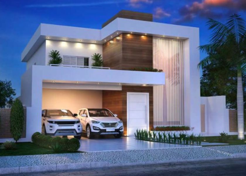 Desain Rumah 2 Lantai dengan Fasad Sederhana