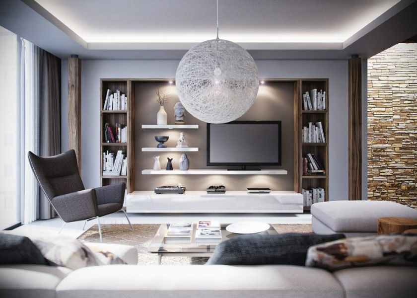 Desain Interior Warna Netral dengan Aksen Natural